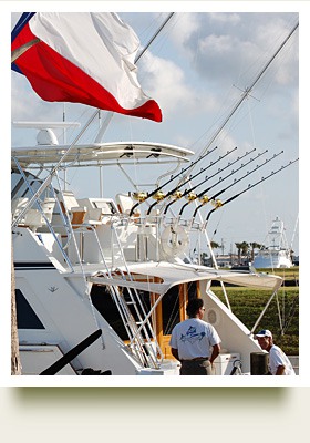 Fishing Boat With Texas Flag Flying Above